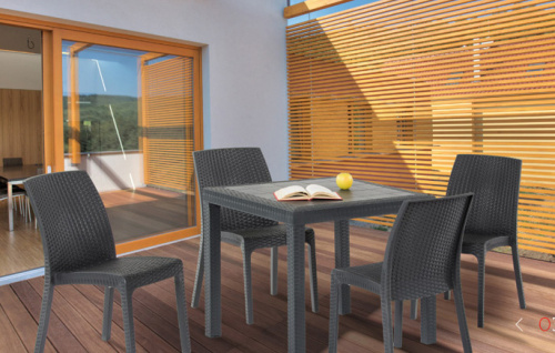 Набор - стол BICA B:Rattan DALLAS + 4 кресла B:Rattan, т.коричневый