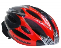 Шлем велосипедный Larsen HB-933-6 р.М (55-58) черно-красный