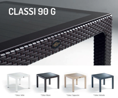 Набор - стол NOVUSSI CLASSI 90G + 4 кресла NOVUSSI