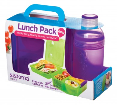 Набор ланчбокс 2,0 л и бутылкой 0,48 л Sistema Lunch Pack