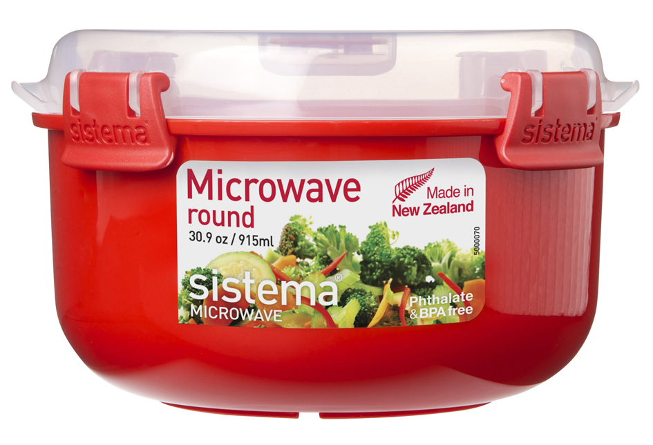 Контейнер круглый для микроволновой печи Sistema Microwave 0,915 л