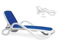 Лежак Nardi ALFA белый, вставка Blu 112