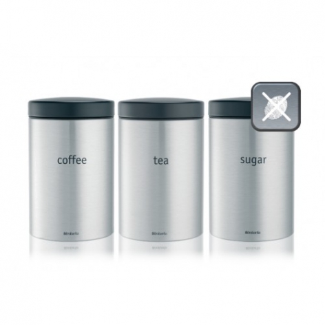 Набор контейнеров 1,4 л, для кофе, чая и сахара, Brabantia 314926