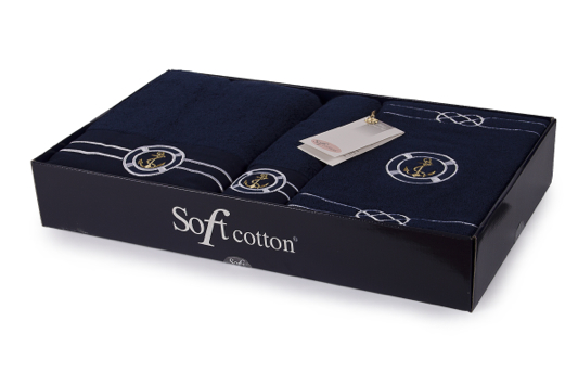 Набор полотенец Soft Cotton MARINE, 85х150 см, 50х100 см, 50х90 см