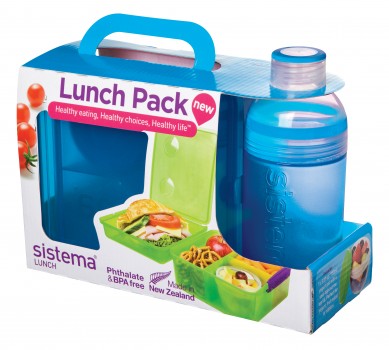 Набор ланчбокс 2,0 л и бутылкой 0,48 л Sistema Lunch Pack