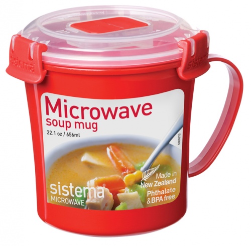 Кружка суповая для микроволновой печи Sistema Microwave 0,656 л