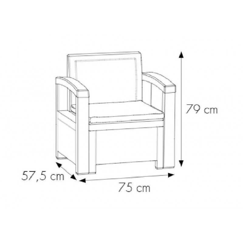 Комплект мебели BICA B:Rattan NEBRASKA 3 SET